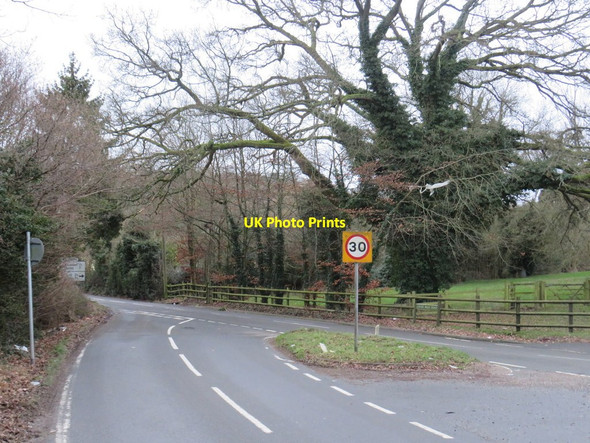 Photo 6"x4" Road junction near Chipstead Banstead c2020