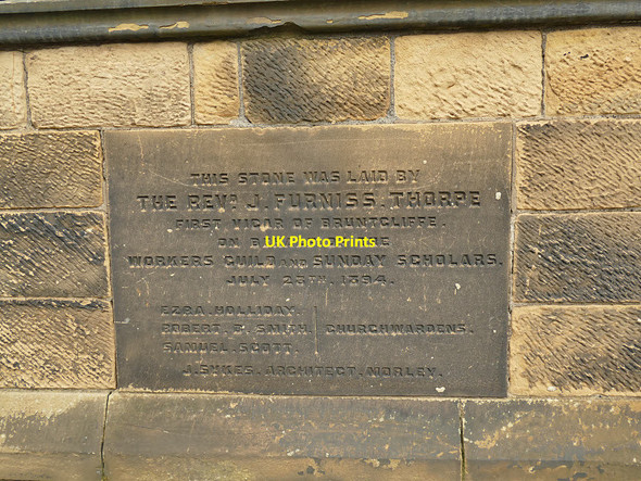 Photo 6"x4" St Andrew's community hall, Bruntcliffe, Morley - datestone Morley\/SE2627 c2020