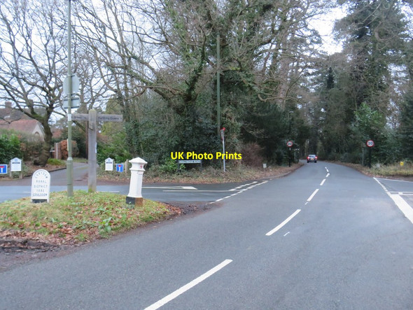 Photo 6"x4" Road junction near Chipstead Coulsdon c2020