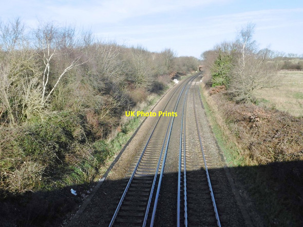Photo 6"x4" Netley, railway lines Butlocks Heath c2020