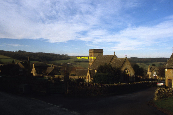 Photo 6"x4" Snowshill village & church Snowshill c2003