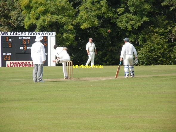 Photo 6"x4" Criced Bronwydd Arms cricket Bronwydd Arms c2014 P1