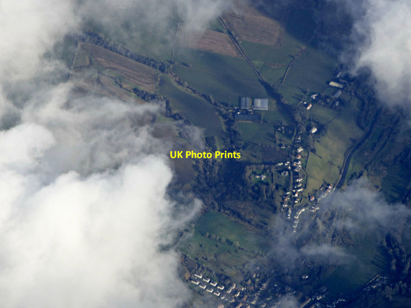 Photo 6"x4" Newmilns from the air Greenholm c2020