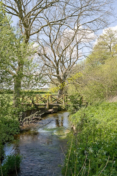 Photo 6"x4" Footbridge over Wallington River Boarhunt c2009