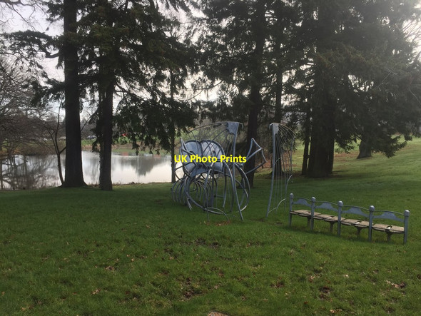 Photo 6"x4" Sculpture, University of Stirling Bridge of Allan c2020