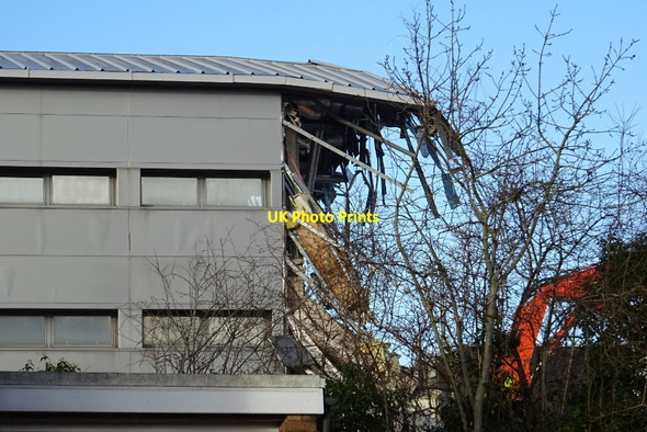 Photo 6"x4" Demolition work on former Qinetiq site - 10 February Great Malvern c2020