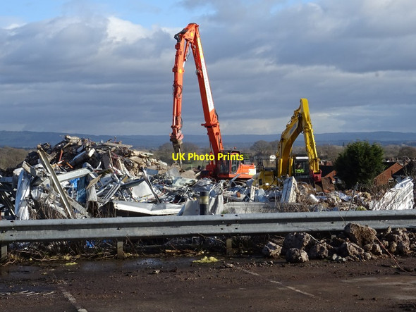 Photo 6"x4" Demolition work on former Qinetiq site - 13 February Great Malvern c2020 P1
