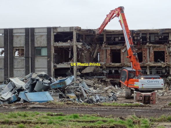 Photo 6"x4" Demolition work on former Qinetiq site - 14 February Great Malvern c2020 P1
