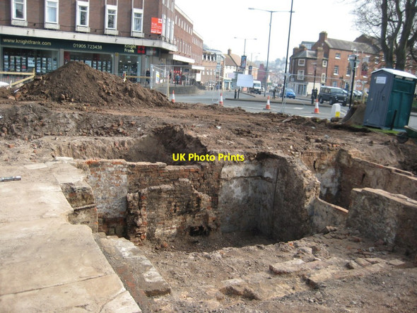 Photo 6"x4" Excavations on Cathedral roundabout Worcester c2015