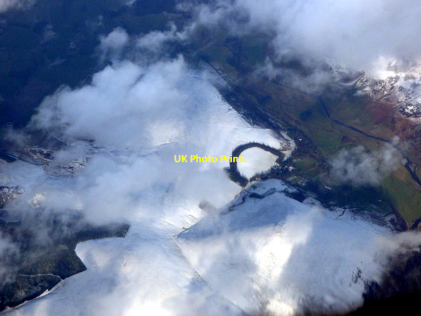 Photo 6"x4" Worm Hill and Mossfennan from the air Stanhope\/NT1229 c2020