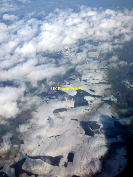 Photo 6"x4" Akermoor Loch from the air Langhope\/NT4220 c2020