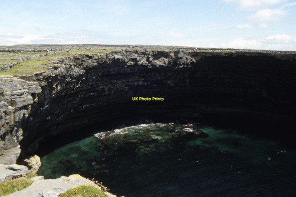 Photo 6"x4" On Inishmore - Under cut cliff scenery W of Dun Duchathair Kilronan c2003