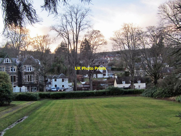 Photo 6"x4" Strathpeffer village from Ben Wyvis Hotel grounds Strathpeffer c2020