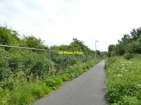 Photo 6"x4" Cycle path on the route of the old Borders railway Melrose\/NT5434 c2019