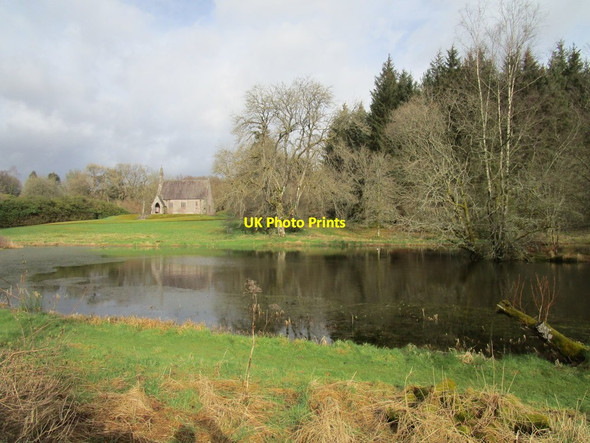 Photo 6"x4" Pond and Maxwelton Chapel Kirkland\/NX8090 c2020