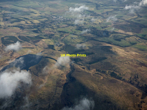Photo 6"x4" West Water Reservoir from the air North Muir c2020