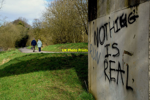 Photo 6"x4" Graffiti under Sandra Jones Bridge Omagh c2020
