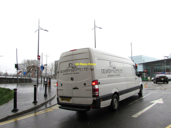 Photo 6"x4" JD Delivery Notts Ltd van in Newport city centre Newport\/Casnewydd c2020