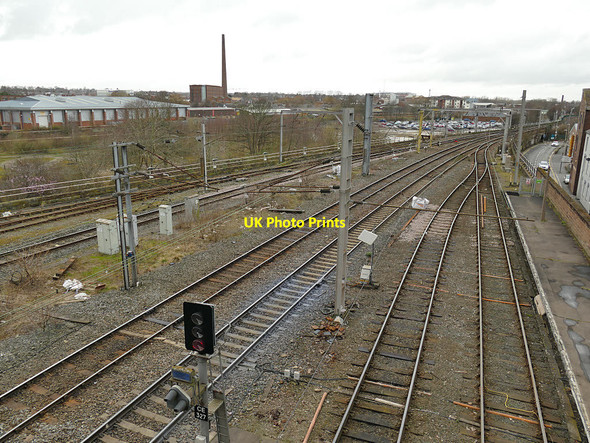 Photo 6"x4" Railway tracks north-west of Victoria Viaduct Carlisle c2020