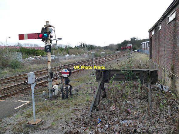 Photo 6"x4" Hexham station: signal for the siding Hexham c2020