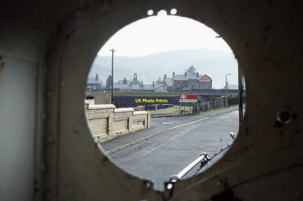 Photo 6"x4" View through port hole of engine towards Blaenau Ffestiniog Station Blaenau Ffestiniog c1979