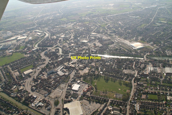 Photo 6"x4" River Witham towards Boston Dock and John Adams Way: aerial 2020 (2) Boston c2020