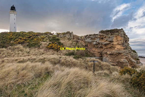 Photo 6"x4" Sandstone Cliff by Covesea Lighthouse Covesea c2020