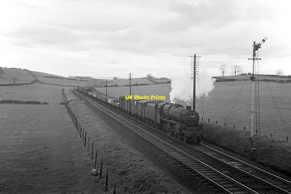 Photo 6"x4" Down goods train on the West Coast Main Line approaching Milnthorpe Station, 1960 Ackenthwaite c1960