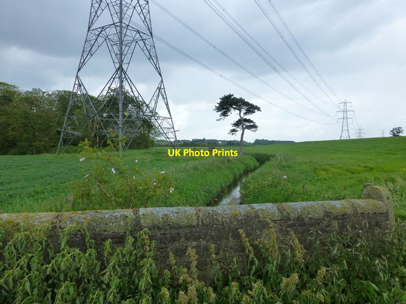 Photo 6"x4" Farm track bridge and pylons at Lathwaite Marsh Houses c2019