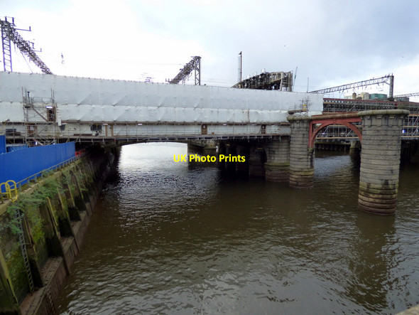 Photo 6"x4" Clyde Bridge renovation works Glasgow c2020 P1