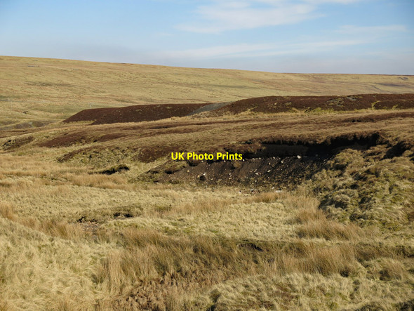 Photo 6"x4" Rookhopeburn Head and spoil heaps from Frazer's Quarry Allenheads c2020