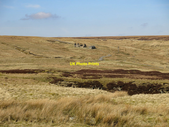 Photo 6"x4" Spoil heaps from Frazer's Quarry Byerhope c2020