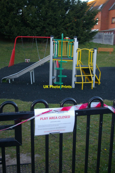 Photo 6"x4" Closed playground, Coronavirus pandemic, Saxmundham Saxmundham c2020