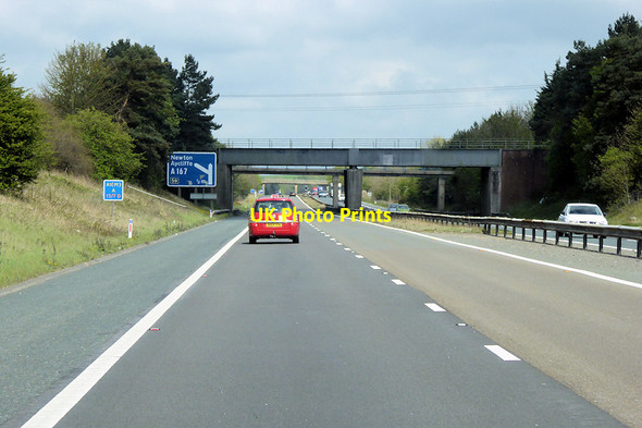 Photo 6"x4" Railway Bridge over the A1(M) Coatham Mundeville c2019
