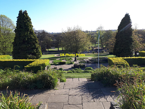 Photo 6"x4" Terraces below the walled garden, Kirkstall Abbey Horsforth c2020