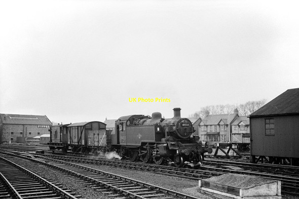 Photo 6"x4" BR standard Class 2 tank engine 84021 at Llandudno Junction, 1962 Conwy c1962