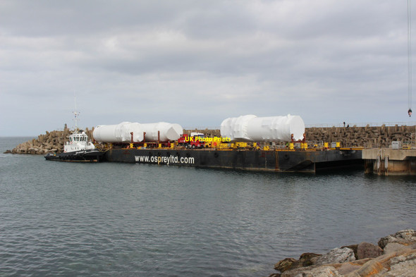 Photo 6"x4" Barge at Torness Nuclear Power Station Harbour Thorntonloch c2016