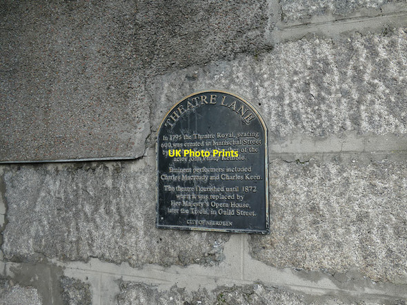 Photo 6"x4" Plaque in Theatre Lane, Aberdeen Aberdeen\/NJ9206 c2019
