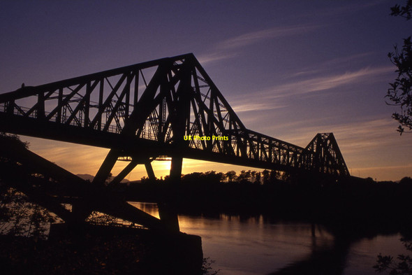 Photo 6"x4" Connel Bridge at sunset Connel c1991