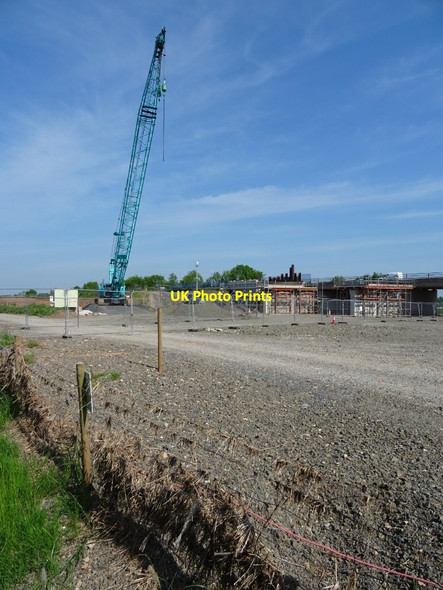 Photo 6"x4" Construction work on Worcester's southern relief road Powick c2020