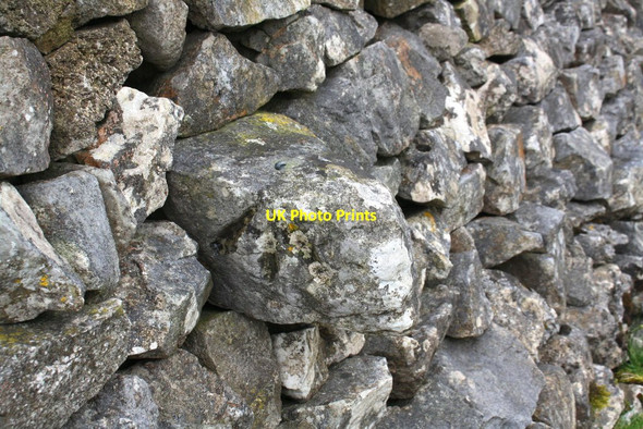 Photo 6"x4" Benchmark on stone in dry stone wall on south side of the Pennine Bridleway Langcliffe\/SD8265 c2019
