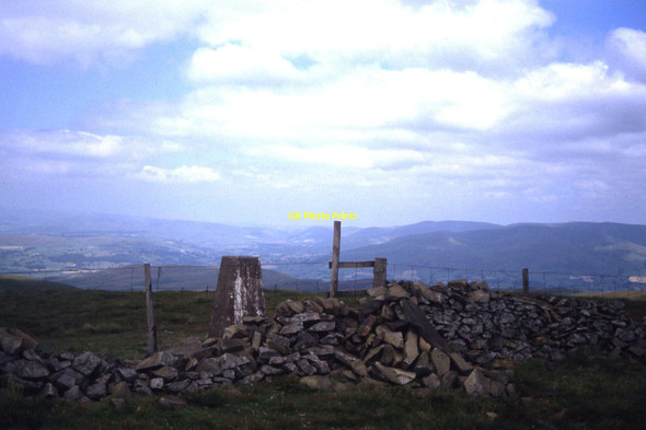 Photo 6"x4" Summit of Calf Top and trig point Gawthrop c1994