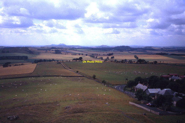 Photo 6"x4" Farmland and Hume Village from Hume Castle Hume c1994