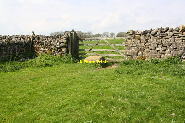 Photo 6"x4" Gateway across public bridleway leading to Well Head Laithe Bell Busk c2019