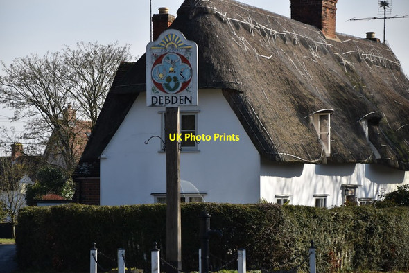 Photo 6"x4" Debden Village Sign Debden c2019