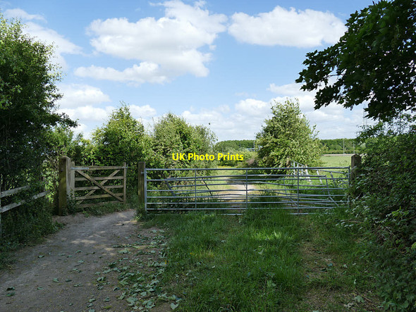 Photo 6"x4" Gate at the bottom of Cave Lane Carr Gate c2020