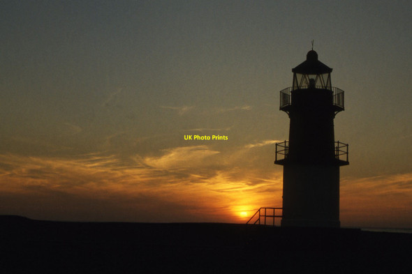 Photo 6"x4" Sunset at the Point of Ayre Cranstal c1999