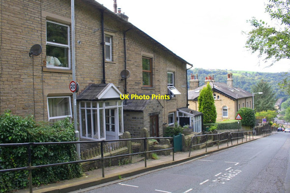 Photo 6"x4" Houses on the west side of Cliffe Royd Hebden Bridge c2017