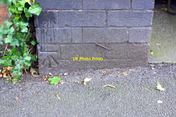 Photo 6"x4" Benchmark on wall pier of Kettlebrook Road, south of #184 Tamworth c2017