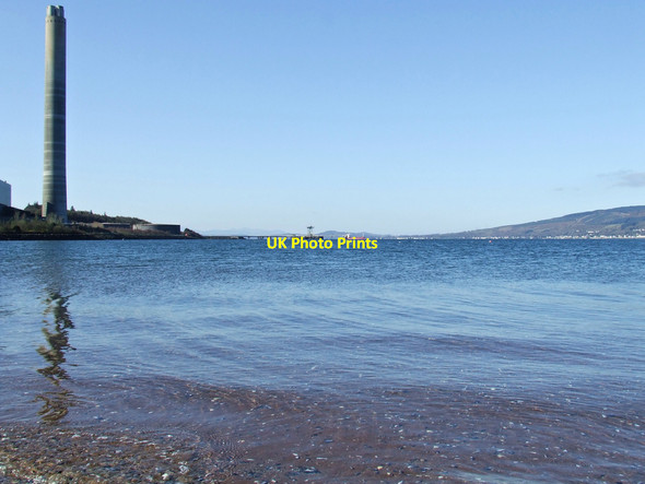 Photo 6"x4" Inverkip Power Station chimney and jetty Inverkip c2007